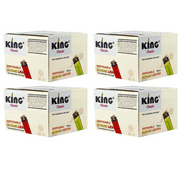 King Classic Disposable Butane Lighters Assorted Colors 50 Lighters Per Box 200 Count 4 Boxes