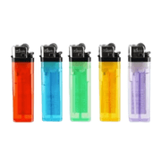 King Classic Lighter, Translucent Body, Disposable Butane Lighter, 5 Pack
