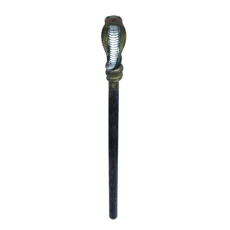 King Cobra Snake Scepter Serpent Warlock Staff Stick Halloween Costume Accessory Wizard Prop
