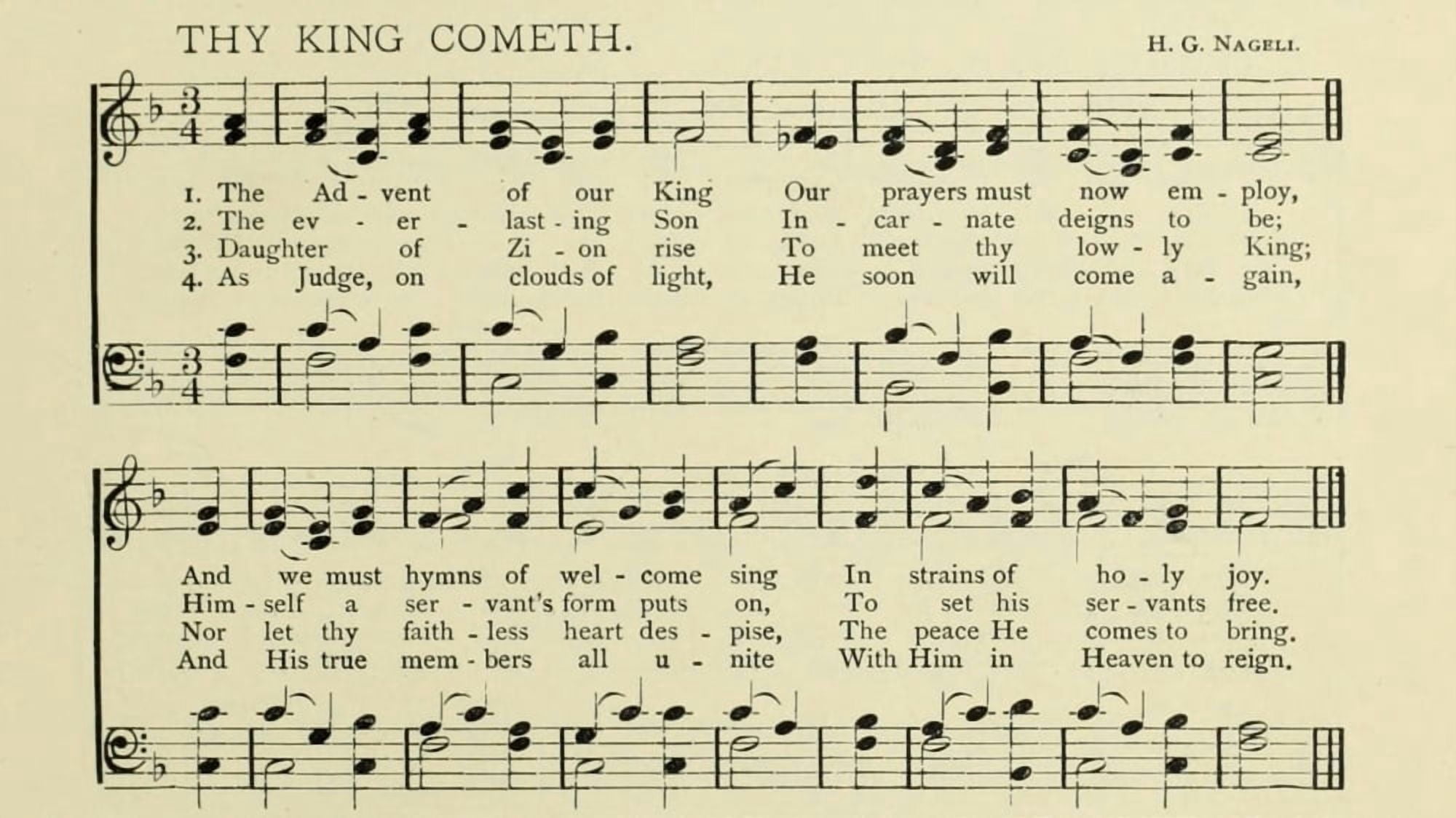 King Cometh Christmas in Song 1891 Canvas Art - (24 x 36)