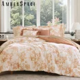 thumbnail image 1 of Amberspace Botanical Flowers Design 7-piece Bed in a Bag Comforter Set with Sheets,Autumn Leaf,King, 1 of 8