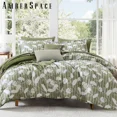 thumbnail image 1 of Amberspace Botanical Flowers Design 7-piece Bed in a Bag Comforter Set with Sheets,Olive Green,King, 1 of 8