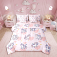 thumbnail image 1 of King Comforter Set 7 Pieces,Unicorn Reversible Bed in a Bag King,Love Heart King Bedding Set Rainbow Unicorn Comforter,Flat Sheet,Fitted Sheet,Pillowcases,Pillow Shams, 1 of 5