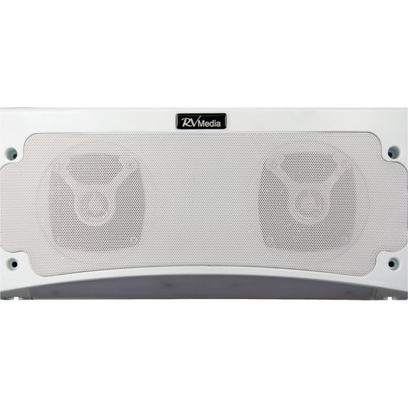 King Controls RVM2000 RV Premium Media Bluetooth Weatherproof Speaker and Awning Light with App Control, White
