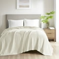 thumbnail image 1 of King Cotton Blankets, Breathable Waffle Weave Blankets for All Seasons, Ivory, 1 of 6
