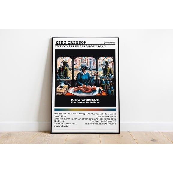 King Crimson Album : The Power To Believe - Rock Music Wall Art #646, Unframed Poster Size 12x18
