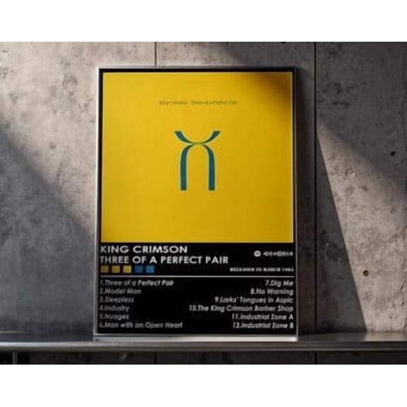 King Crimson Poster Three Of A Perfect Pair Album Poster Progressive Music Wall Vintage Music Decor Fan Token Idea Housewarming Token Ideas UNF