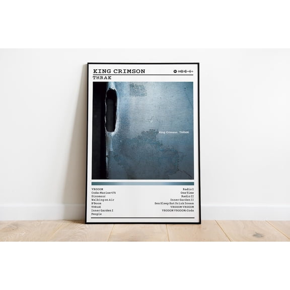 King Crimson Thrak Album : Rock Music Wall Art #645, Unframed Poster Size 24x36