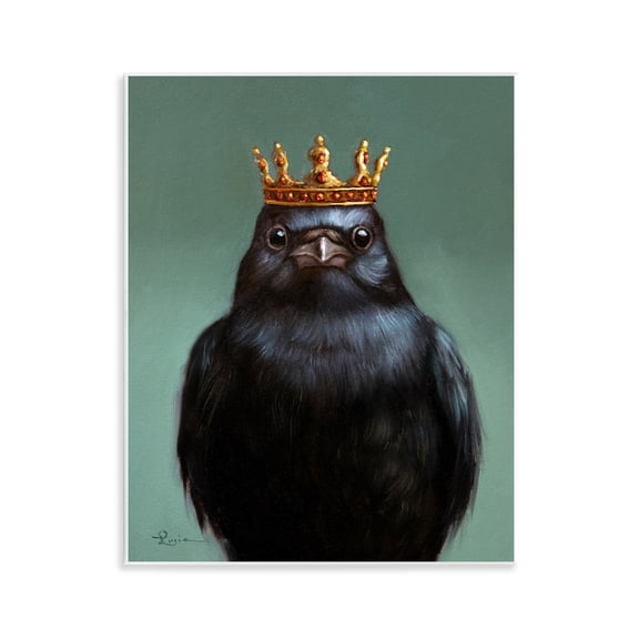 King Crow Portrait Wall Plaque Art, design by Lucia Heffernan