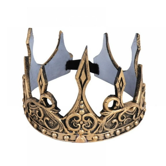 King Crown -Antique Crown Party Hats for Men - Adult Crown Gold Headpiece for Costume, Birthday, Halloween,Cosplay Accessories
