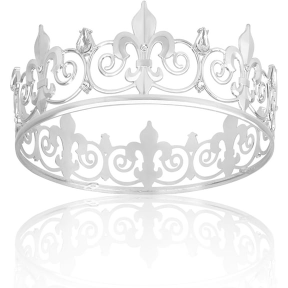 King Crown - Gold Royal Gift for Birthday, Prince Homecoming, Prom, Halloween Costume - Medieval Accessories