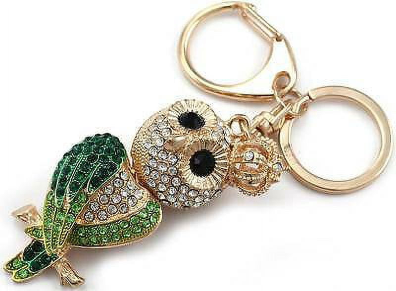 King Crown Tiara Green Owl Bird Animal Keychain Car Key Ring Handbag ...
