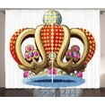 thumbnail image 1 of Ambesonne King Curtains 2 Panel Set, Royal Noble Family Crown, 108" x 108", Multicolor, 1 of 2