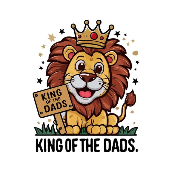 King Of The Dads Honorable Respected Dignified Esteemed Quote Wall Art Sticker Designs Vinyl Stickers For Home House Walls Rooms Windows Bedroom Decoration Size (28x28 inch)