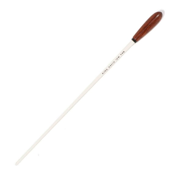 King David 12" Conducting Baton - White Tip, Tapered Rosewood Handle