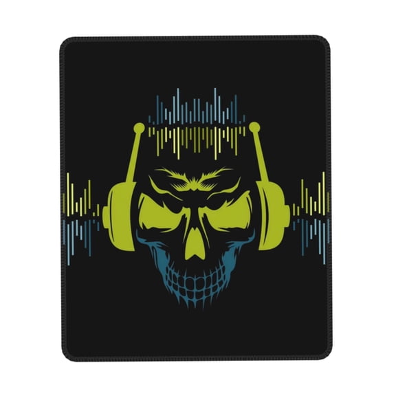 King Dj Skull Gaming Mouse Pad 7.9 x 9.5 in Rectangle Computer Mousepad Mat Non-Slip Rubber Base for Office Laptop PC