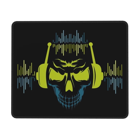 King Dj Skull Mouse Pad Non-Slip Rubber Gaming Mousepad Rectangle for Computers Laptop 7 x 8.6 in
