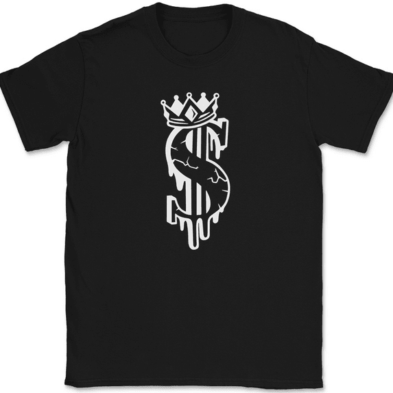 King Dollar Street Wear T-Shirt Funny Match Shoes Humor Bear Graphic Tee - Black, XL