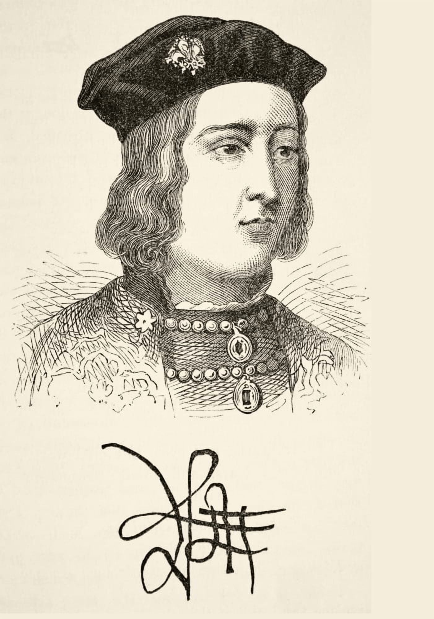 King Edward Iv Of England 1442 To 1483 From The National And Domestic History Of England By William Aubrey Published London Circa 1890 Canvas Art - Ken Welsh Design Pics (24 x 34)