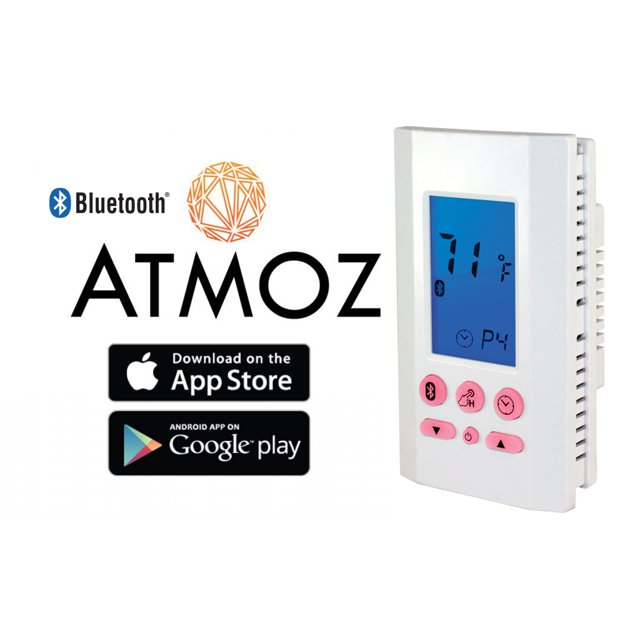 King Electric 240V Bluetooth Programmable Double Pole Thermostat, White