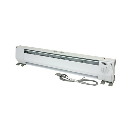 King Electric 3' Portable Baseboard Heater, 1000W / 120V, White, KPH1210