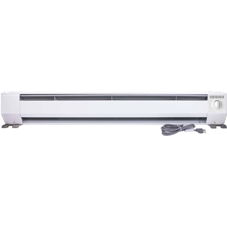 King Electric 4' Portable Baseboard Heater, 1000W / 120V, White, KP1210