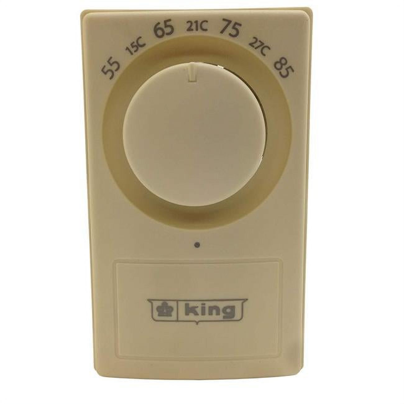 King Electric K60125 1 Pole Thermostat, White 25A