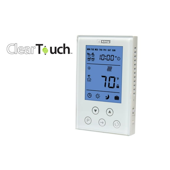 King Electric Line Voltage Programmable Double Pole Thermostat, K302PE