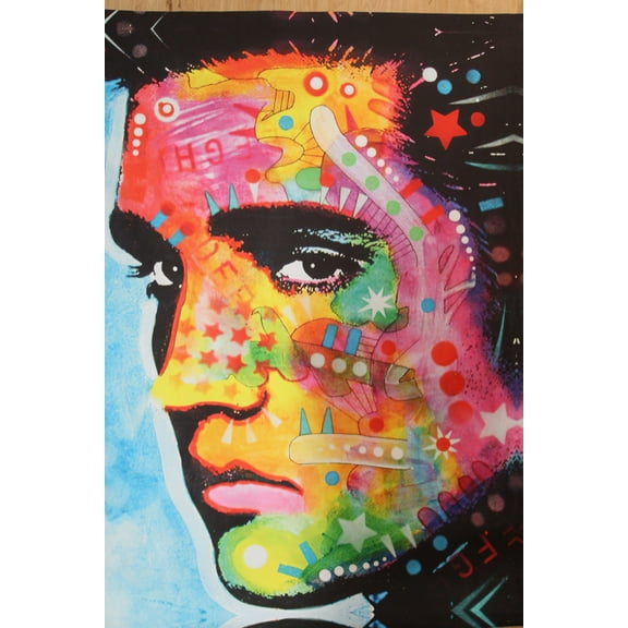 King Elvis Presley , A Dean Russo Replica, of Giant Unstretched Canvas, 52"x64"