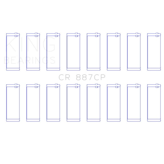 King Engine Bearings - 00-03 Ford F-650/F-750 T444E Connecting Rod Bearing Set (CR887CP)