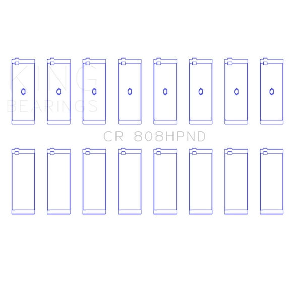 King Engine Bearings CR 808HPNDSTDX Engine Connecting Rod Bearing Set Fits select: 1988-2000 CHEVROLET GMT-400, 1981-1999 CHEVROLET SUBURBAN