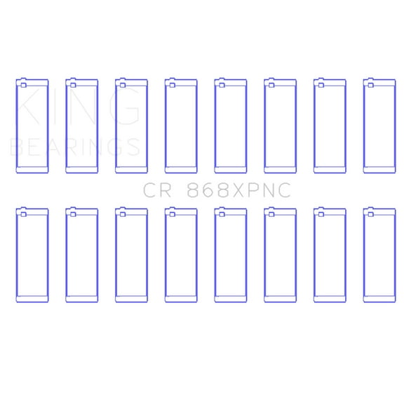 King Engine Bearings (CR868XPNCSTDX) King Ford 4.6L/5.4L V8 SOHC (Size STDX) Performance Coated Rod Bearing Set