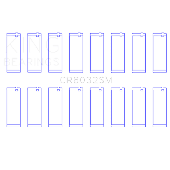 King Engine Bearings Engine Connecting Rod Bearing Set CR8032SM0.5 Fits select: 2013-2022 RAM 1500, 2003-2012 DODGE RAM 1500