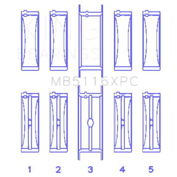 King MB5116XPC Main Bearings XPC-Series Standard Tri Metal