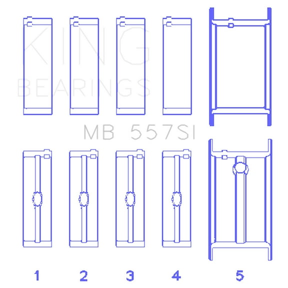 King Engine Bearings MB 557SISTDX Engine Crankshaft Main Bearing Set Fits select: 1988-2000 CHEVROLET GMT-400, 1995-2000 CHEVROLET TAHOE