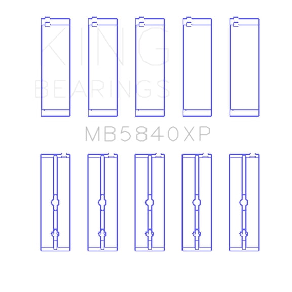King Engine Bearings (MB5840XP) King Chrysler/Dodge Gen 3 Hemi 5.7L / 6.1L / 6.4L Crankshaft Main Bearing Set (Set of 5) Fits select: 2008-2022 DODGE CHALLENGER, 2012-2022 DODGE CHARGER