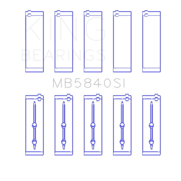 King Engine Bearings Mb5840Si0.25 Engine Crankshaft Main Bearing Set