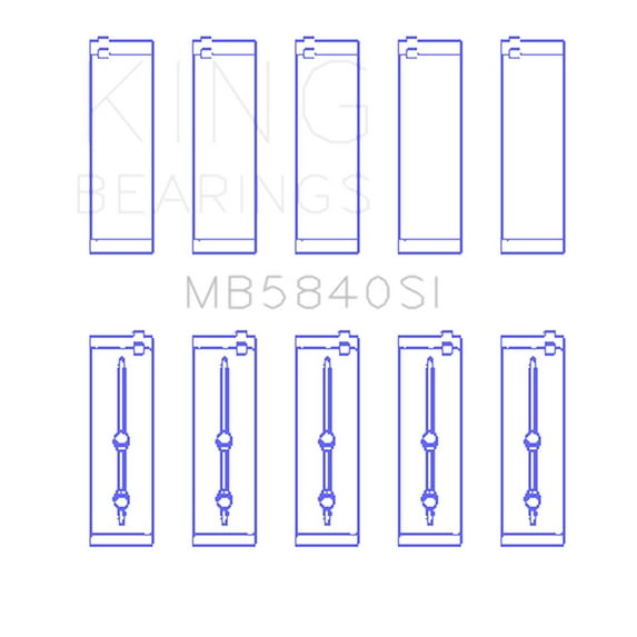 King Engine Bearings Mb5840Si0.25 Engine Crankshaft Main Bearing Set