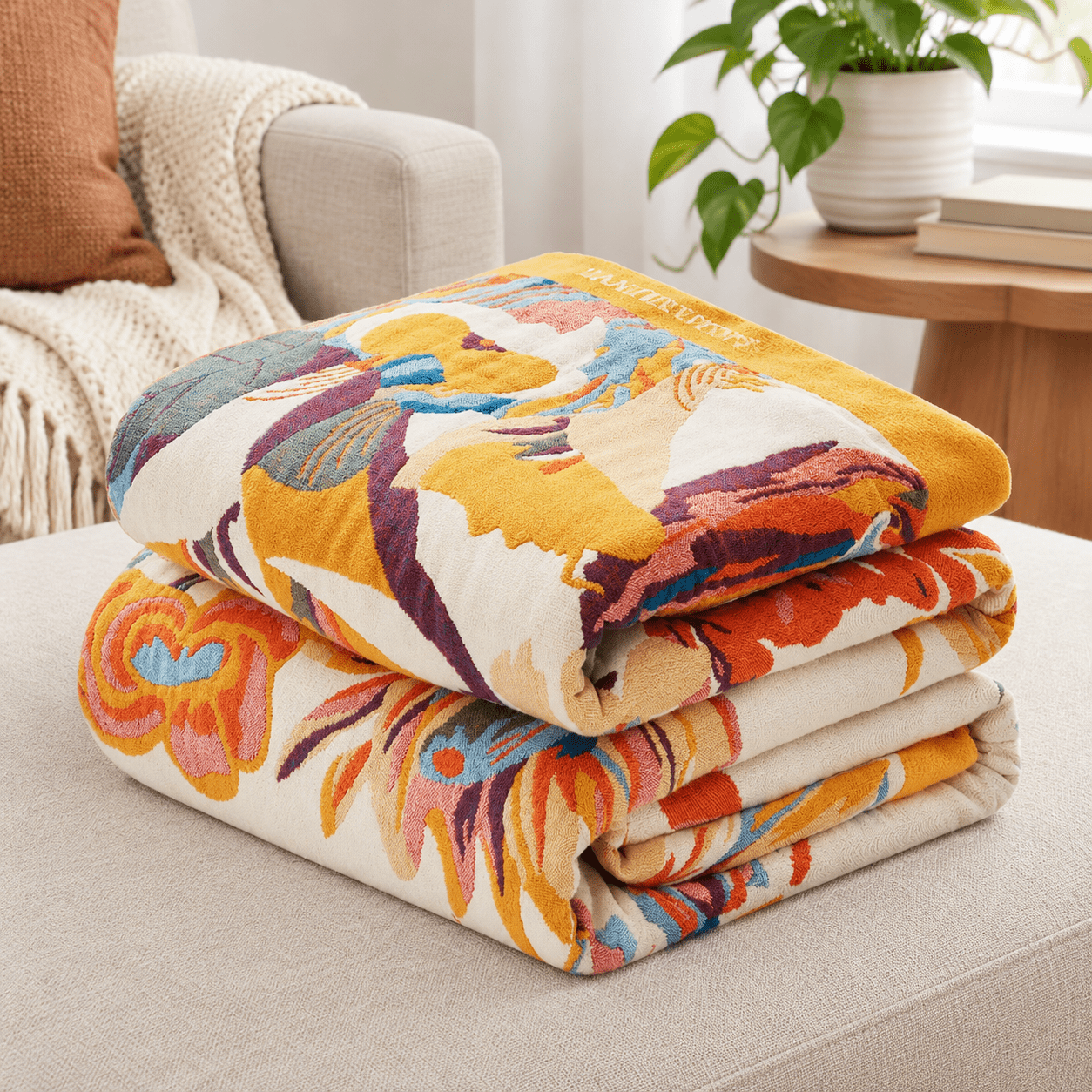 King Extra Large Boho Throw Blanket Oversized 91