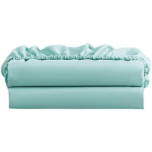 King Fitted Sheet Only 2 Pack - Hotel Quality Fitted Sheet King Size - Ultra Soft & Breathable - Brushed Microfiber - Deep Pocket - Cooling Fitted Sheets for King Size Bed (Spa Blue)