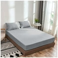 thumbnail image 1 of King Fitted Sheet Only, Luxurious Collections Softest 400 Thread Count 100% Cotton Sateen, 20" deep Pocket, All-Around Elastic, Light Grey, 1 of 3