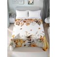 thumbnail image 1 of King Flat Sheet Only Fall Pumpkin Flower Leaf Soft Microfiber Cooling Bedding Sheets Watercolor Thanksgiving Botanical Flat Bed Sheet for Hotel,Home Decor, 1 of 9