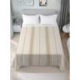 thumbnail image 1 of King Flat Sheet Only Modern Rustic Beige Stripes Soft Microfiber Cooling Bedding Sheets Farm Minimalist Line Art Flat Bed Sheet for Hotel,Home Decor, 1 of 9