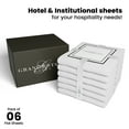 thumbnail image 1 of King Flat Sheets Bulk Pack- 6 Pcs Cotton Rich White Sheets for Hotels, Spa, Salon, Hospitals, Dorms, Air Bnb by Grand Estate Hotel, 1 of 5