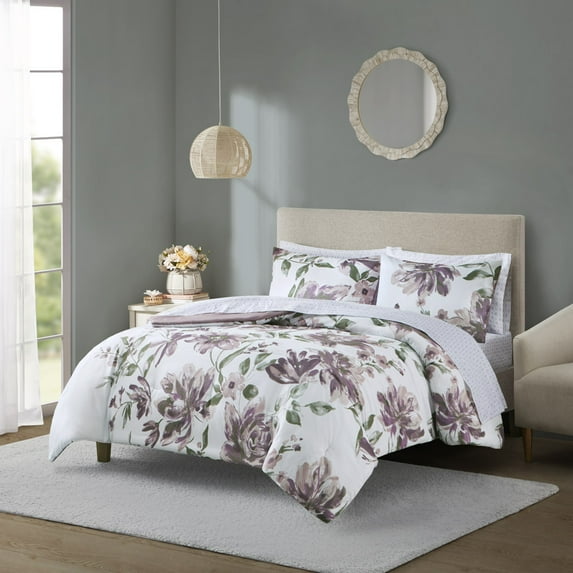 King Floral Comforter Set with Bed Sheets