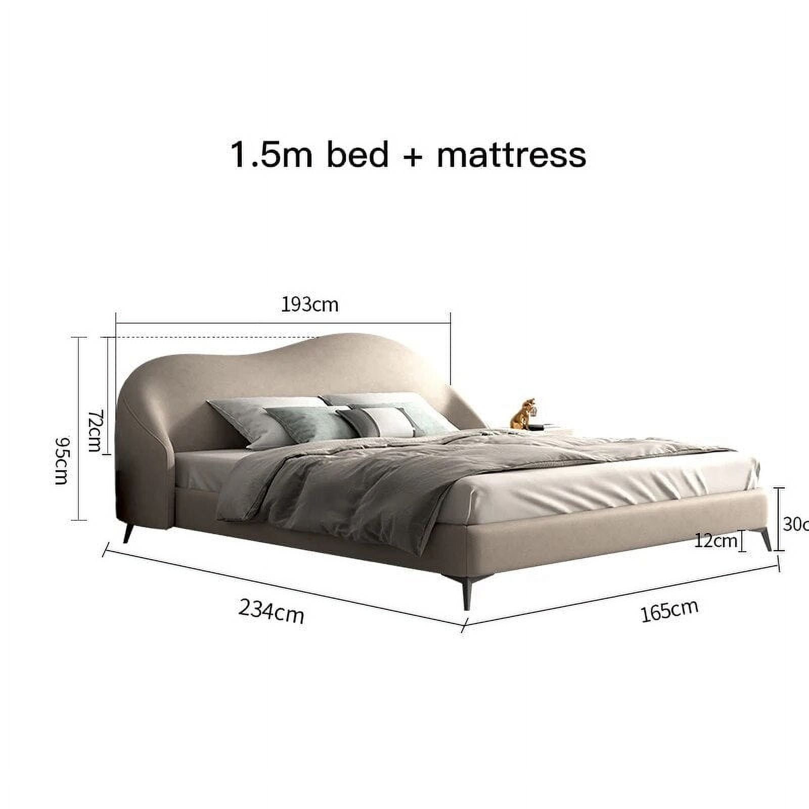 King Genuine Leather Bed Modern Simple High Quality Light Luxury Modern ...