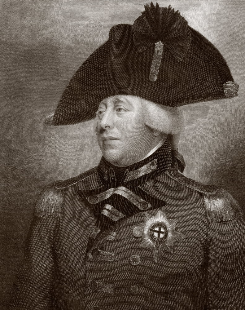 King George Iii Of Great Britain And Ireland 1738 - 1820 After A Contemporary Engraving Canvas Art - Ken Welsh Design Pics (26 x 32)