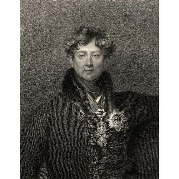 King George Iv George Augustus Frederick 1762 to 1830 King of Great Britain & Ireland & King of Hanover 1820 to 1830 Poster Print - 24 x 32