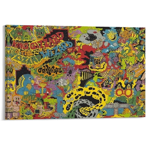 King Gizzard And The Lizard Wizard Movie Poster Wall Painting Poster Decoration Bedroom Painting 20x30inch(50x75cm)