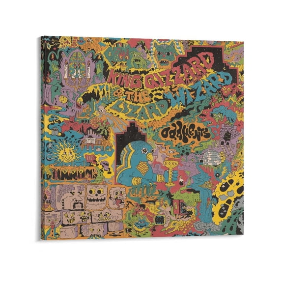 King Gizzard And The Lizard Wizard(11)Classic Movie Poster Picture Print Canvas Poster Wall Paint Art Posters Decor Modern Home Artworks Gift 24x24inch(60x60cm)